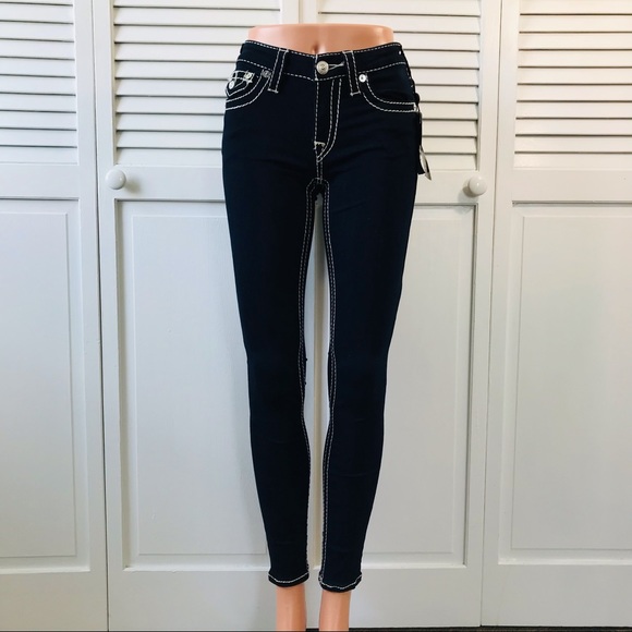True Religion Denim - TRUE RELIGION Dark Blue Jennie Curvy Jeans Size 24